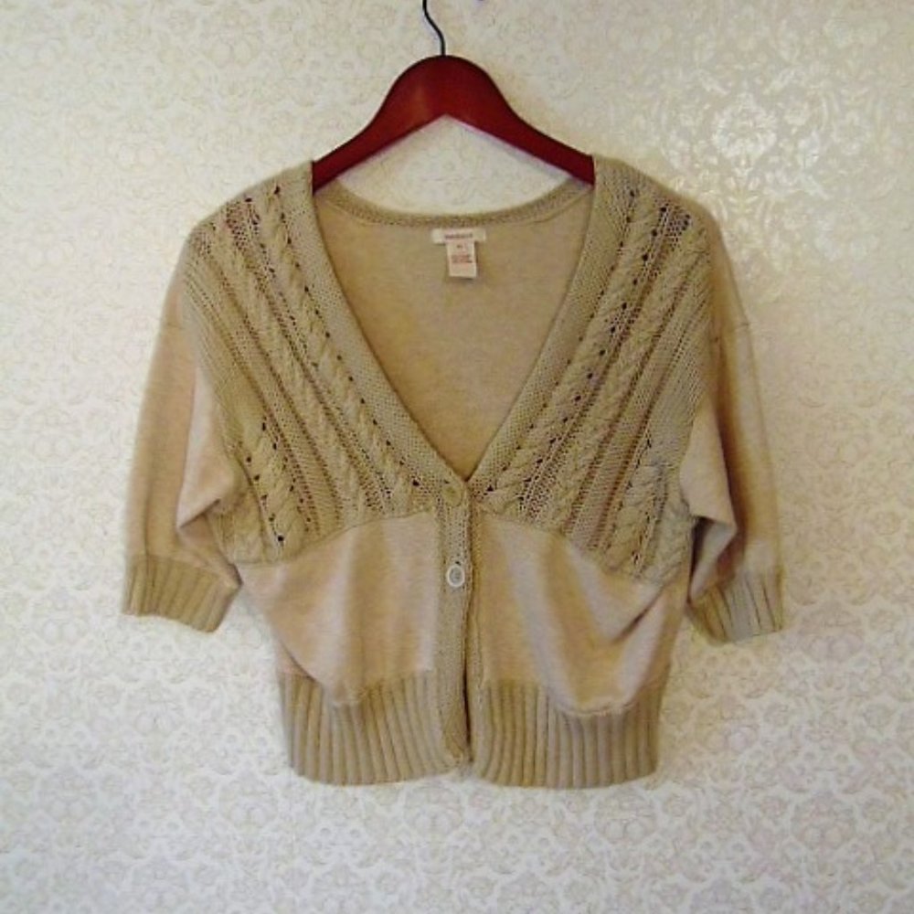 Sundance Short Sleeve‎ Sweater Cardigan Vest Linen